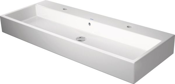 Duravit Vero Air Waschtisch rechteckig 120x47cm, mit 2 Hahnlöchern und Überlauf, weiß 2350120024