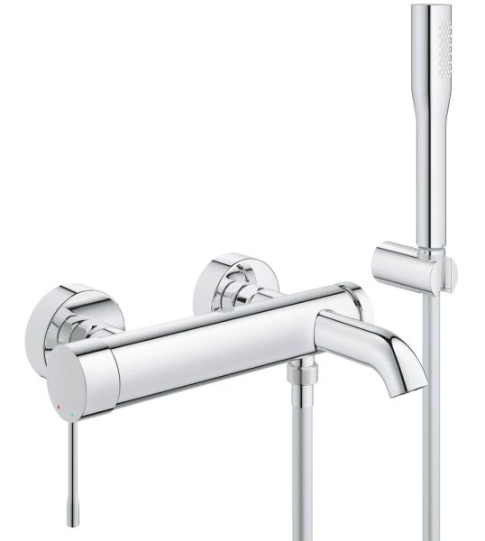 Grohe Essence Einhand-Wannenbatterie mit Brausegarnitur, chrom 25249001