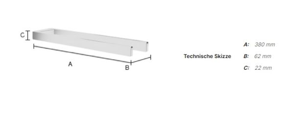 Smedbo Outline Handtuchhalter doppelt 38cm, chrom FK212