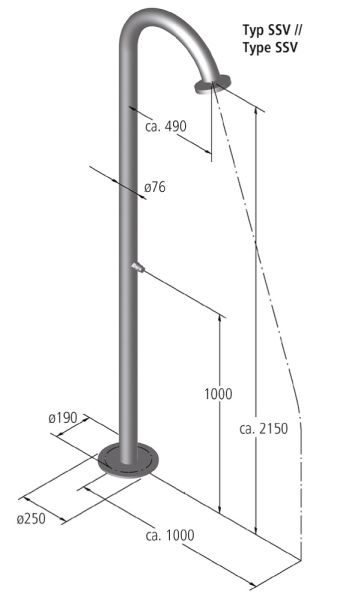 Ideal Eichenwald NEMO Piezo Gartendusche Zeichnung 358450