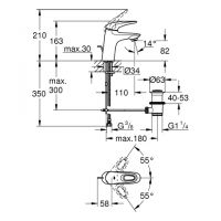 Vorschau: Grohe Eurostyle Einhand-Waschtischbatterie, S-Size, Zugstangen-Ablaufgarnitur, chrom