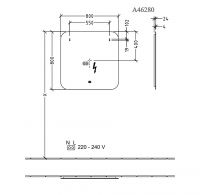 Vorschau: Villeroy&Boch More to See Lite LED-Spiegel, 80x80cm, mit Sensordimmer