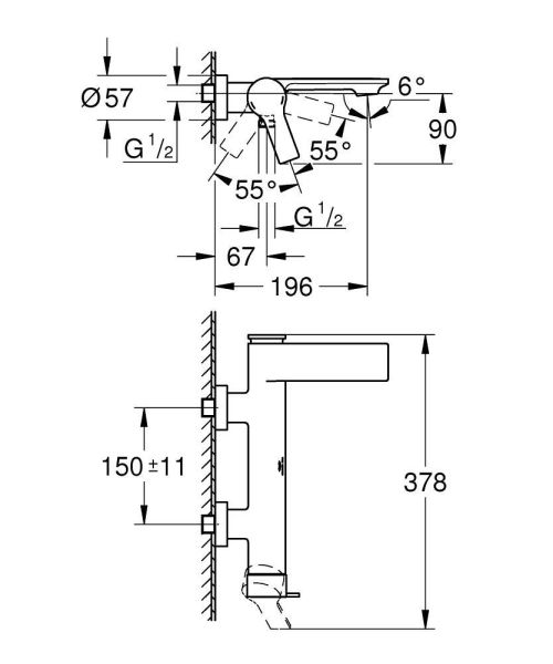 Grohe Allure Einhand-Wannenbatterie