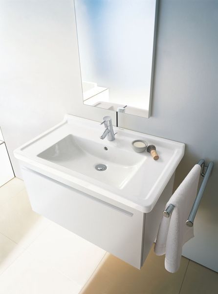 Duravit Starck 3 Waschtisch rechteckig 85x48,5cm, mit 1 Hahnloch, mit Überlauf, weiß 0304800000