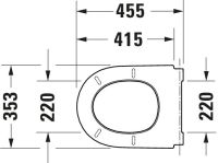 Vorschau: Duravit Qatego WC-Sitz mit Absenkautomatik, für 255609 und 202009, 46,3x36,9cm, weiß