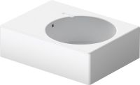 Vorschau: Duravit Scola Waschtisch rechteckig 61,5x46cm, mit Überlauf, ohne Hahnloch, Becken rechts, weiß 0685600000