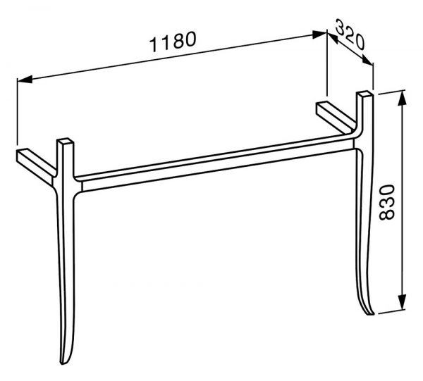 Laufen The New Classic Waschtischgestell aus Nussbaumholz, passend zu Möbelwaschtisch 81385.8