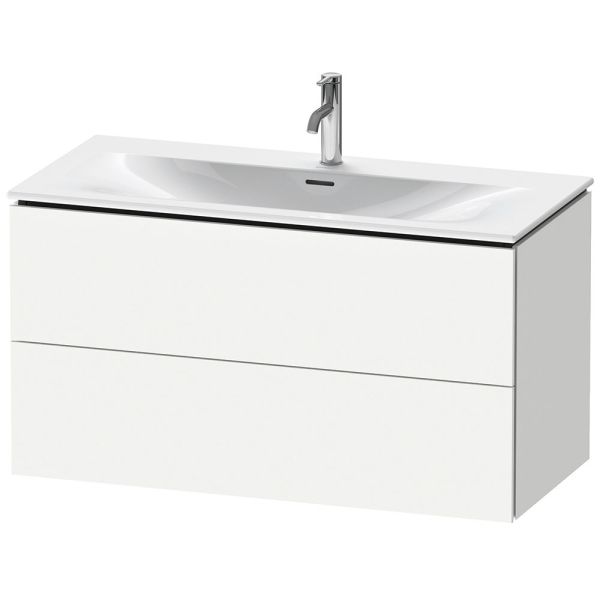 Duravit L-Cube Waschtischunterschrank wandhängend 102x48cm mit 2 Schubladen für Viu 234410, weiß, LC630801818