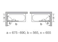 Vorschau: Artweger Baseline Badewannentrennwand / Faltwand 125,5cm, 2-tlg.