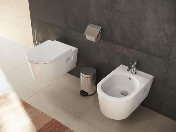 Hansgrohe EluPura Original S Wand WC Set, AquaChannel Flush, WC-Sitz mit SoftClose, weiß