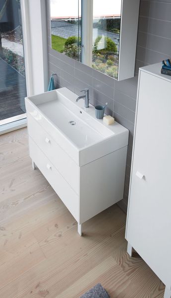 Duravit Vero Air Waschtisch 100x47cm, mit Überlauf, ohne Wondergliss, weiß 2350100000