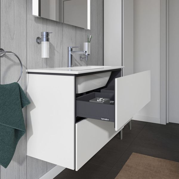 Duravit L-Cube Waschtischunterschrank wandhängend 82x39cm mit 2 Schubladen für ME by Starck 234283