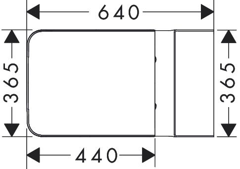 Hansgrohe EluPura Original Q Stand WC Set mit Spülkasten & WC-Sitz, Abgang waagerecht/senkrecht