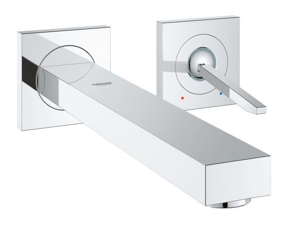 Grohe Eurocube Joy 2-Loch-Waschtischarmatur 23cm, Wandmontage chrom