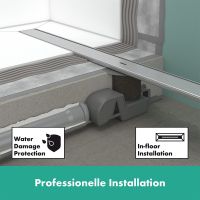 Vorschau: Hansgrohe RainDrain Allround Komplettset Duschrinne 80cm für Standard-/flache Installation