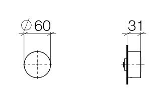 Dornbracht CL.1 Unterputzventil, rechtsschließend, rund 3/4"