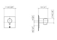 Vorschau: Dornbracht xTOOL UP-Thermostat ohne Mengenregulierung 3/4"