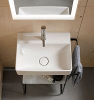Duravit DuraSquare Handwaschbecken rechteckig 45x35cm, mit Hahnloch, ohne Überlauf, weiß 0732450041 