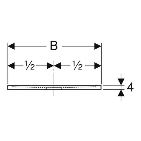 Geberit Sestra quadratische Duschwanne