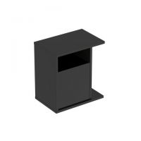 Geberit iCon xs Seitenelement mit Plexiglasbox in schwarz, 37x40x27,3cm, lava matt 841238000