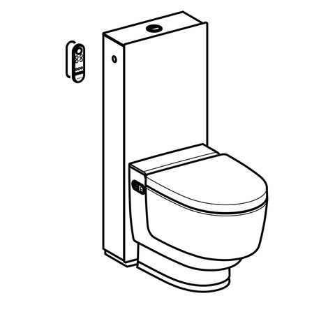 Geberit AquaClean Mera Classic WC-Komplettanlage Stand-WC, weiß