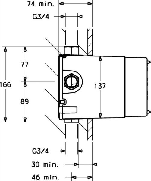 Hansa Hansavario Unterputz-Einbaukörper Thermostat-Batterie