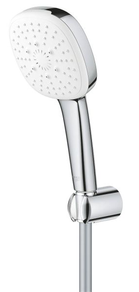 Grohe Tempesta Cube 110 Wandhalterset mit Brauseschlauch 150cm, 3 Strahlarten, 7,4 l/min, chrom