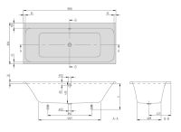 Vorschau: Villeroy&Boch Architectura Rechteck-Badewanne 180x80cm, weiß