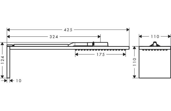 Axor ShowerComposition Kopfbrausemodul 110/220, 1jet