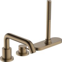 Hansgrohe Tecturis S 3-Loch Einhebel-Wannenrandmischer mit sBox, brushed bronze, 73447140