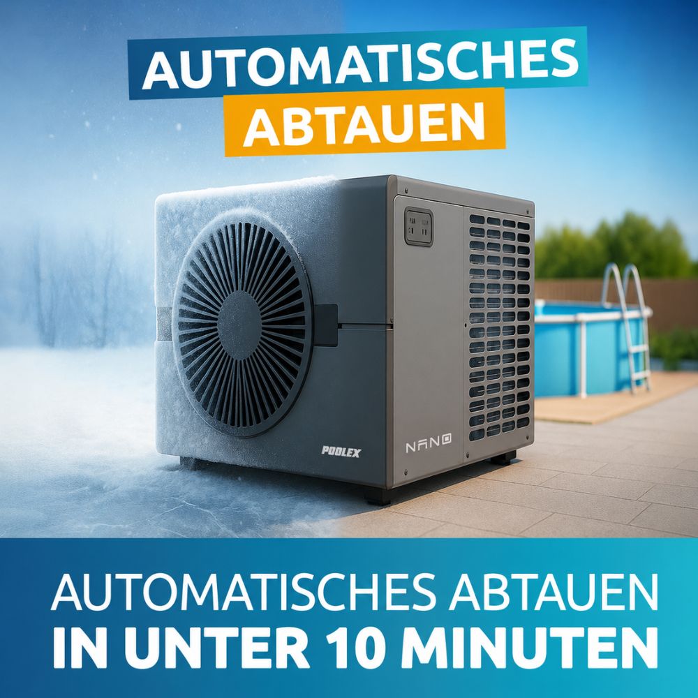 Automatisches Abtausystem der Poolex Nano New in unter 10 Minuten