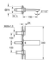 Vorschau: Grohe Allure 3-Loch-Waschtischarmatur Unterputz, Ausladung 15cm