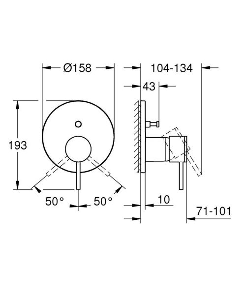 Grohe Atrio Einhand-Wannenbatterie