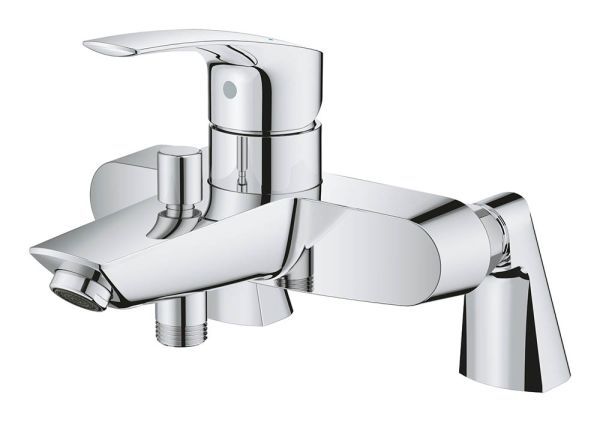 Grohe Eurosmart Einhebel-Wannenrandmischer, Standanschlüsse, chrom