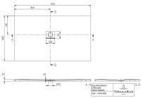 Vorschau: Villeroy&Boch Squaro Infinity Quaryl®-Duschwanne, Eckeinbau links gegen Wand, 170x100cm