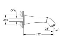 Vorschau: Grohe Grandera Wanneneinlauf 17,7cm