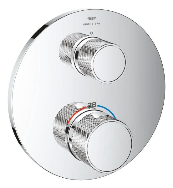 Grohe Atrio Thermostat-Brausebatterie, 2-Wege-Umstellung, Knopfbetätigung, chrom 24396000