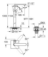 Vorschau: Grohe Allure Waschtischarmatur für Aufsatzbecken mit Push-Open, Bodenmontage