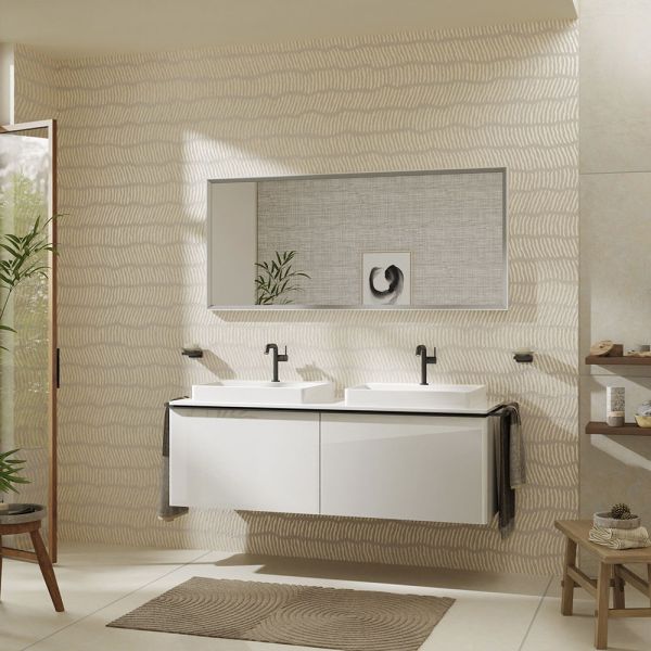 Hansgrohe Xelu Q Konsole 156cm mit 2 Ausschnitte, für Aufsatzwaschtische 60x48cm