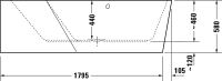 Vorschau: Duravit Paiova 5 Eck-Badewanne 190x140cm, Ecke links, weiß