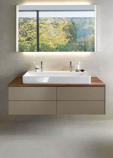 Duravit DuraSquare Waschtisch 100x47cm, ohne Überlauf, mit Wondergliss, mit nicht verschließbarem Ablaufventil, weiß 23531000721