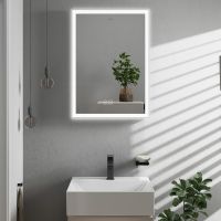 Hansgrohe Xarita E Spiegel mit LED-Beleuchtung 50x70cm kapazitiver Berührungssensor, weiß matt, 54989700