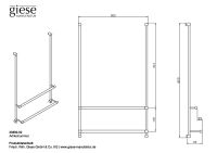 Vorschau: Giese Server Badetuchhalter 2-fach Duschwandmodell 50cm, chrom