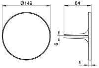 Vorschau: Keuco Royal Modular 2.0 Kosmetikspiegel zum HinstellenKlemmen, Ø14,9cm, dunkelgrau 800900000000200_