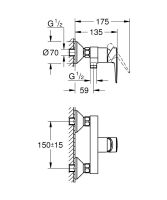 Vorschau: Grohe BauEdge Einhand-Brausebatterie, chrom