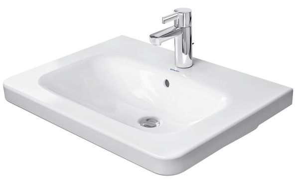 Duravit DuraStyle Waschtisch rechteckig 65x48cm, mit Hahnloch, mit Überlauf, weiß 2320650000