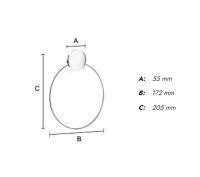 Vorschau: Smedbo Puck selbstklebender Handtuchring, Ø17,2cm, schwarz