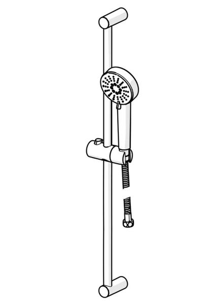 Hansa Hansabasic Wandstangengarnitur Ø 90mm, 3-strahlig, chrom