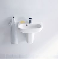 Vorschau: Duravit D-Code Handwaschbecken rechteckig 45x34cm, mit Hahnloch und Überlauf, weiß 0705450000