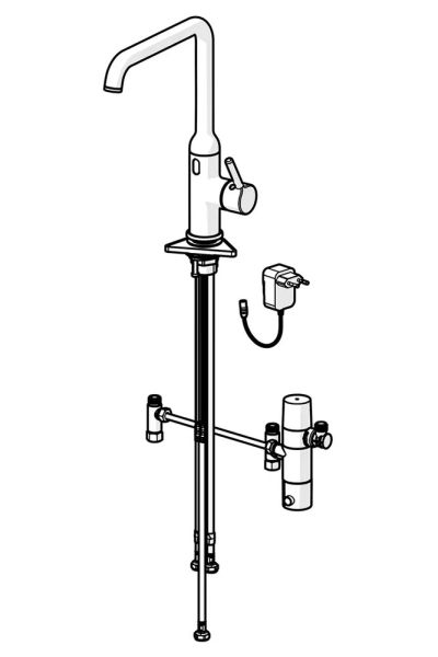 Hansa Hansavantis Style Hybrid Einhand-Küchenarmatur, Netzbetrieb, chrom